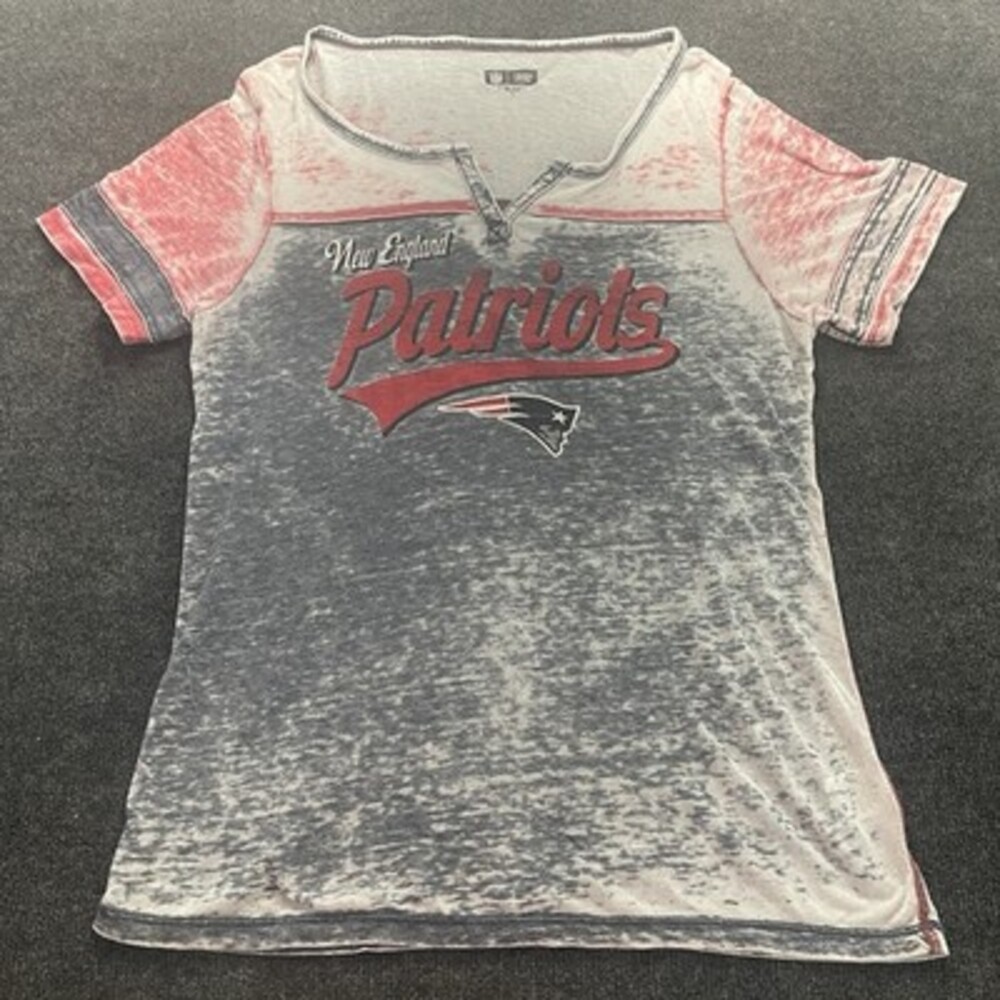 New England Patriots Sheer T-Shirt Womens XL NFL Navy Football